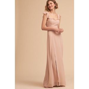Bhldn Nude Diana bridesmaid dress size 2